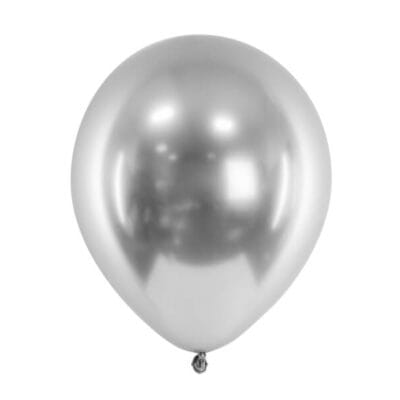 Srebrny balon w kształcie okręgu