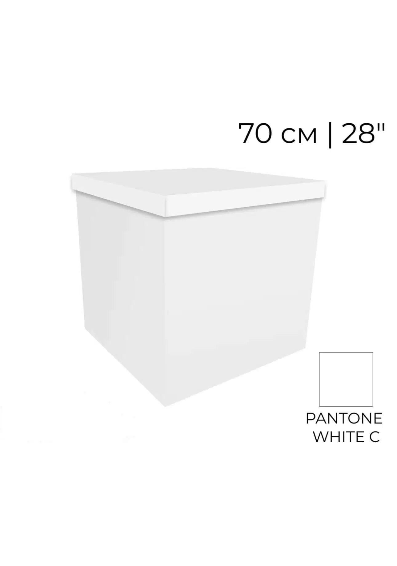 Biały pojemnik o wysokości 70 cm