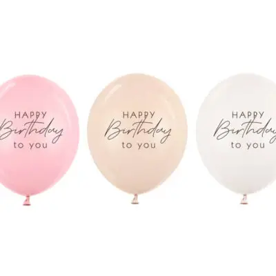 Balony urodzinowe w trzech kolorach