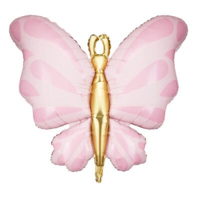 Balon foliowy Motyl, 69x69 cm, róż