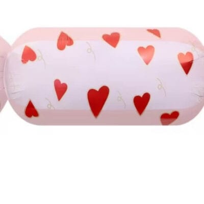 Balon foliowy cukierek z serduszkami, 105 cm