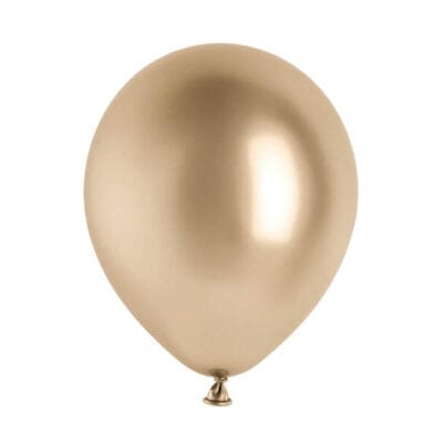 Balony Glossy 30cm, szampańskie złoto, napełniony helem