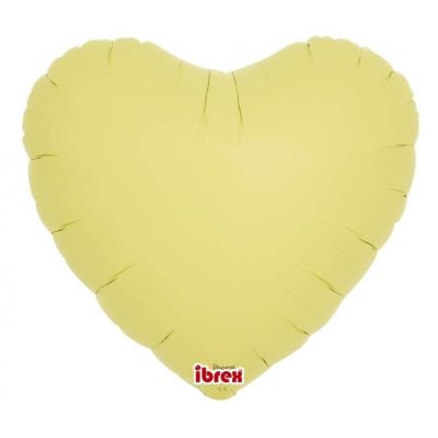 Żółty balon w kształcie serca