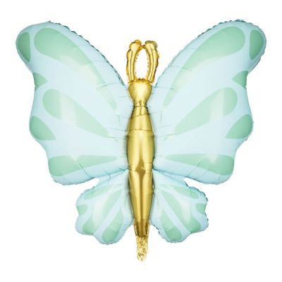 Balon foliowy Motyl, 69x69 cm, mięta