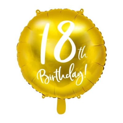 Złoty balon na 18. urodziny