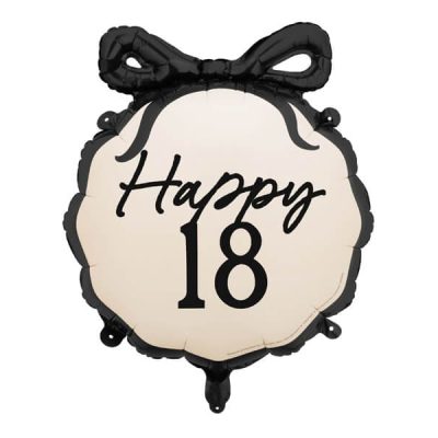 Balon z napisem 'Szczęśliwy 18'