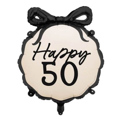 Balon foliowy pastylka Happy ''50'', 47.5x45 cm