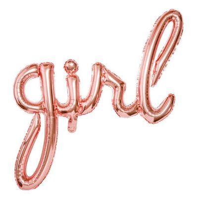 Różowa balonowa litera 'girl'