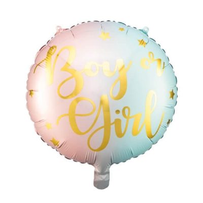Balon z napisem 'Chłopiec czy dziewczynka'