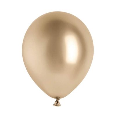 Balony Glossy 30cm, szampańskie złoto, napełniony helem