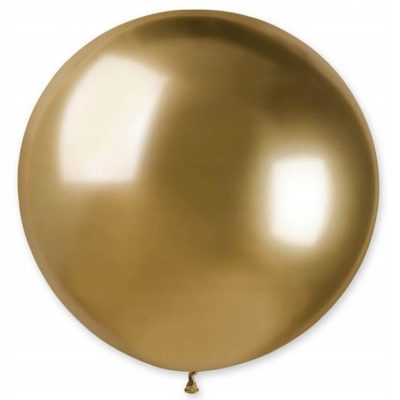 Balon lateksowy 48 cm, Shiny Złoty, napełniony helem