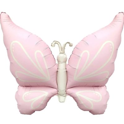 Balon foliowy Motyl, 73x94 cm, Satin różowy