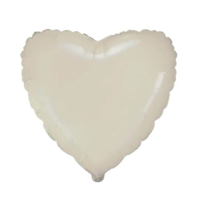 Balon foliowy Serce, 45 cm, Cream
