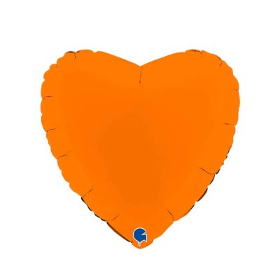Balon foliowy Serce, 45 cm, Matte Orange