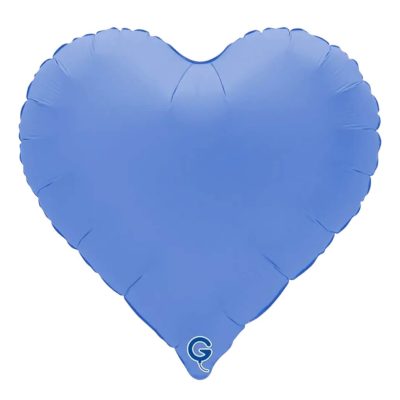 Balon foliowy Serce, 45 cm, Soft Matte Lotus Blue