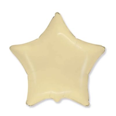 Balon foliowy Gwiazdka, 45 cm, Cream