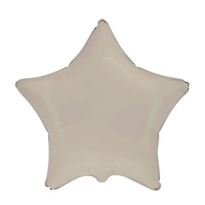 Balon foliowy Gwiazdka, 45 cm, Matte Creamy Latte