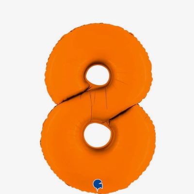 Balon foliowy cyfra 8, Matte Orange, 102 cm