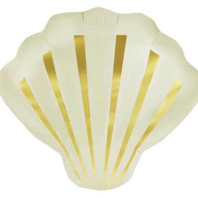 Balon foliowy Muszelka kremowa , 48x51 cm