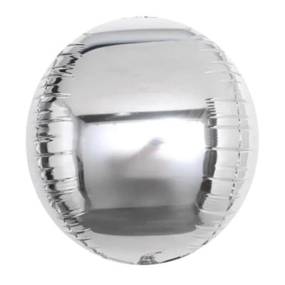 Balon foliowy Sferyczny / Sfera, 81 cm, Metalic Silver / Srebrny
