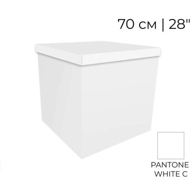 Biały pojemnik o wysokości 70 cm