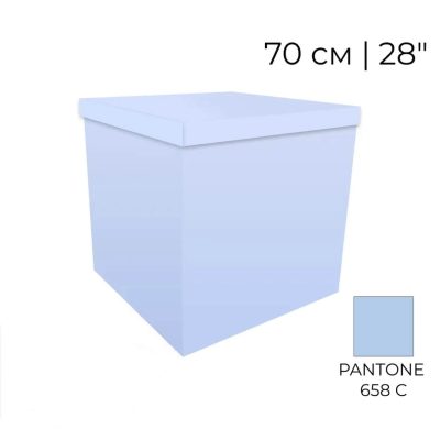 Niebieski pudełko z wymiarami.