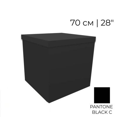 Czarny pudełko o wymiarach 70 cm