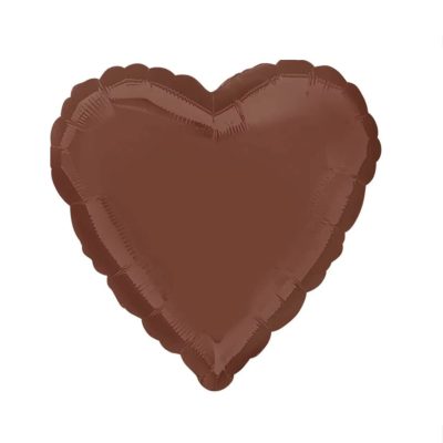 Brązowy balon w kształcie serca