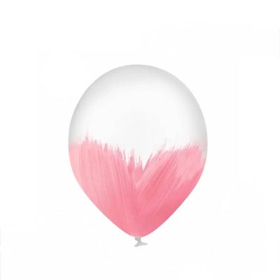 Balon w kolorze różowym i białym.