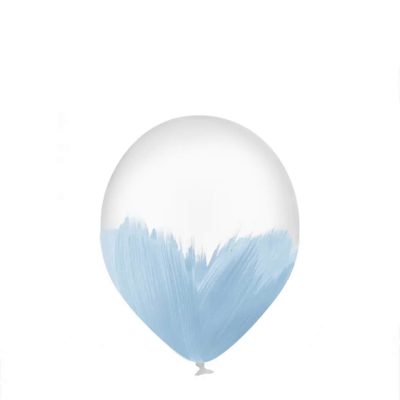 Niebieski balon na białym tle