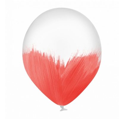 Balon w biało-czerwonych kolorach