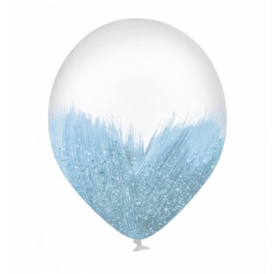 Balon z niebieskimi akcentami