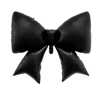 Balon foliowy kokarda, 98 x 75 cm, czarny