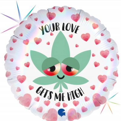 Balon foliowy Your Love Gets Me Hight, 45 cm