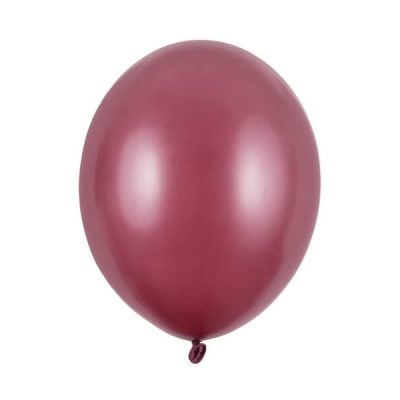 Balon lateksowy 30cm, Metallic Maroon, napełniony helem
