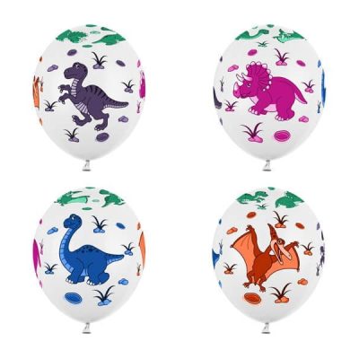 Balony z dinozaurami w kolorze